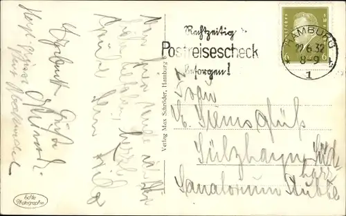 Ak Hamburg Nord Uhlenhorst, Uhlenhorster Fährhaus, Restaurant Schwegler, Nachtbeleuchtung