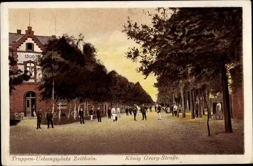 Ak Zeithain in Sachsen, Truppenübungsplatz, König Georg Straße