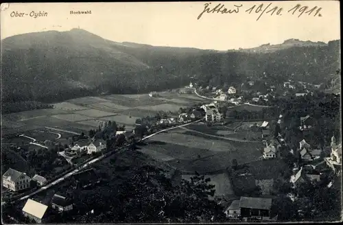 Ak Oybin in der Oberlausitz, Ober-Oybin, Hochwald, Ortsansicht