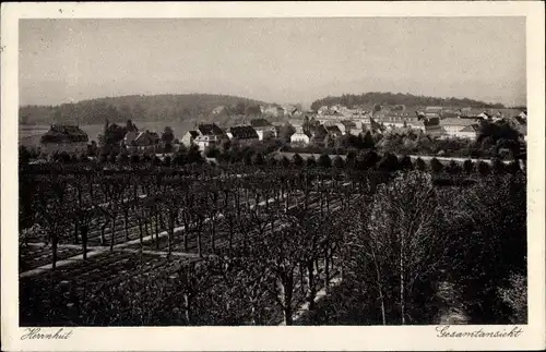 Ak Herrnhut in der Oberlausitz, Gesamtansicht, Friedhof