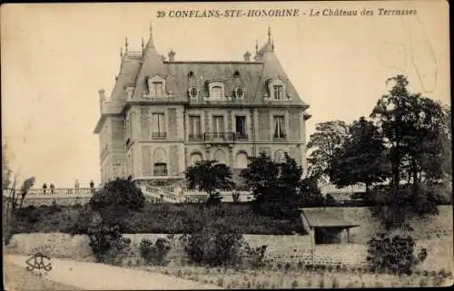 Ak Conflans Sainte Honorine Yvelines, Le Chateau des Terrasses