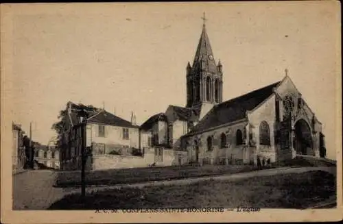 Ak Conflans Sainte Honorine Yvelines, Die Kirche