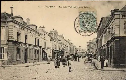 Ak Épernay Marne, Rue Saint-Thibault