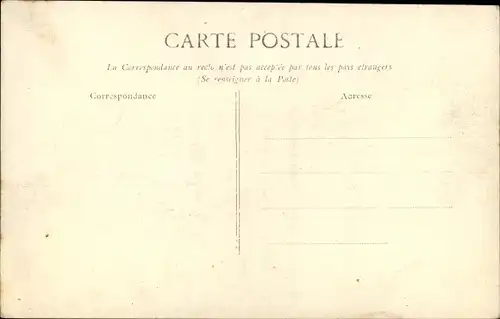 Postkarte Paris IV, Quai de Billy, Die große Seine-Flut vom 29. Januar 1910