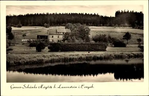 Ak Müglitz Altenberg im Erzgebirge, Grenz-Schänke