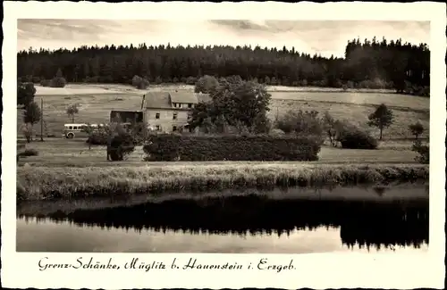 Ak Müglitz Altenberg im Erzgebirge, Grenz-Schänke