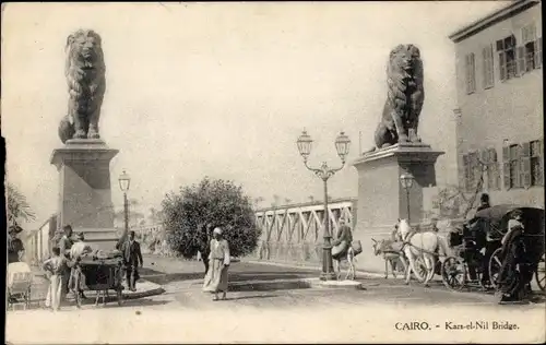 Ak Kairo Kairo Ägypten, Qasr-El-Nil-Brücke