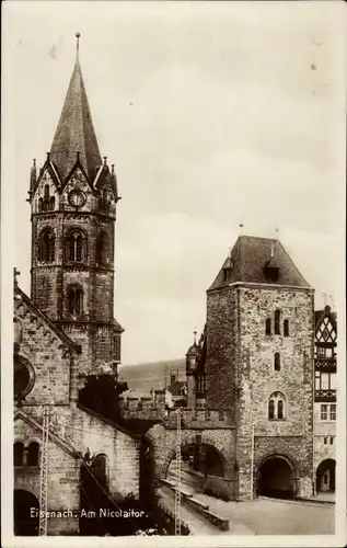 Ak Lutherstadt Eisenach in Thüringen, Am Nicolaitor