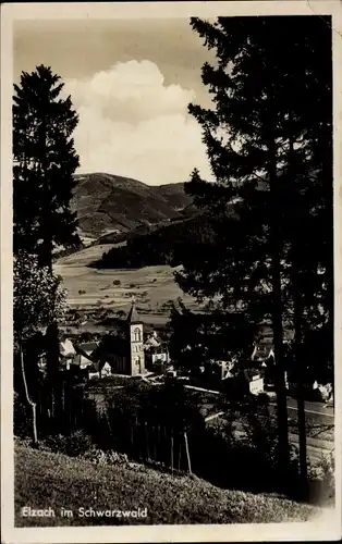 Ak Elzach im Schwarzwald, Ortsansicht, Kirche