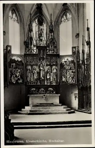 Ak Blaubeuren in Württemberg, Klosterkirche, Hochaltar