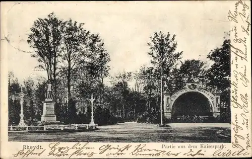 Ak Rheydt Mönchengladbach am Niederrhein, Kaiserpark, Denkmal