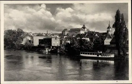 Ak Weißenfels an der Saale, Schloss, Marienkirche, Ausflugsschiff