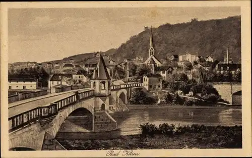 Ak Bad Kösen Naumburg an der Saale, Ortsansicht, Brücke, Kirche, Sparkassentagung 1926