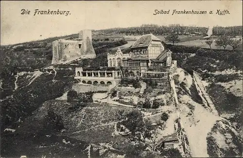 Ak Bad Frankenhausen am Kyffhäuser Thüringen, Frankenburg, Panorama