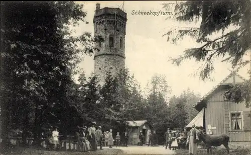 Ak Gehlberg Suhl in Thüringen, Schneekopf, Aussichtsturm