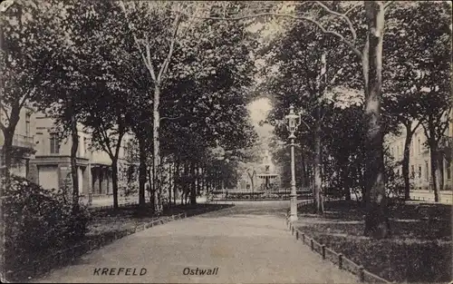 Ak Krefeld am Niederrhein, Ostwall