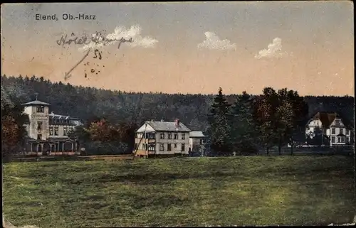 Ak Elend Oberharz am Brocken, Teilansicht