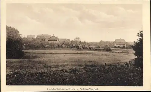 Ak Friedrichsbrunn Thale im Harz, Villen-Viertel