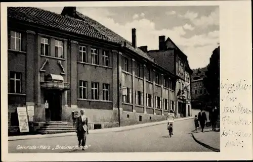 Ak Gernrode Quedlinburg im Harz, Gasthaus Brauner Hirsch
