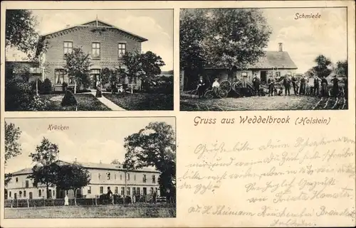 Ak Weddelbrook in Holstein, Schmiede, Krücken