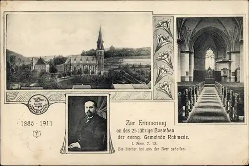 Ak Rahmede Lüdenscheid im Märkischen Kreis, 25 jähirges Bestehen der evangelischen Gemeinde 1911