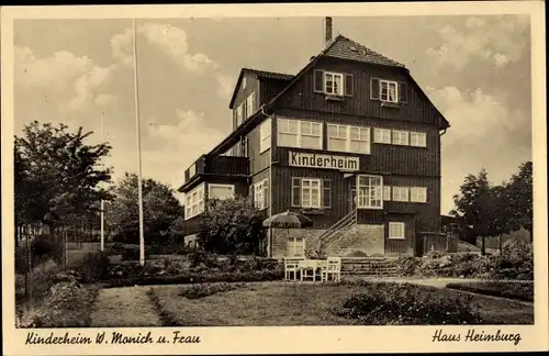 Ak Braunlage im Oberharz, Kinderheim W. Monich und Frau, Haus Heimburg