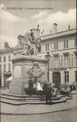 Ak Brüssel Brüssel, Fontaine du Grand Sablon