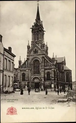 Ak Brüssel Brüssel, Kirche St. Gilles