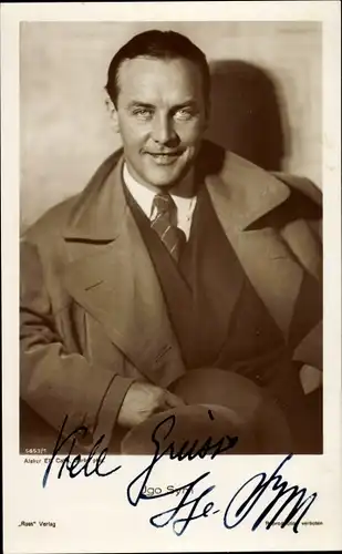 Ak Schauspieler Igo Sym, Portrait, Autogramm