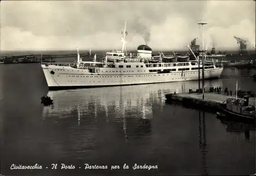 Ak Civitavecchia Lazio, Hafen, Dampfer