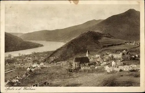 Ak Spitz in Niederösterreich, Panoramablick