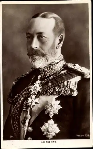 Ak König Georg V von Großbritannien, Portrait, Orden