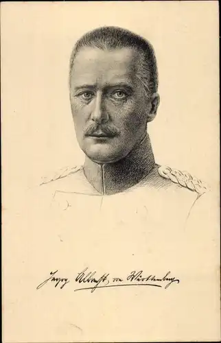 Ak Herzog Albrecht von Württemberg, Portrait