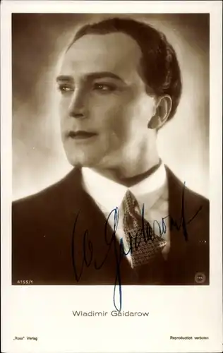 Ak Schauspieler Wladimir Gaidarow, Portrait, Autogramm