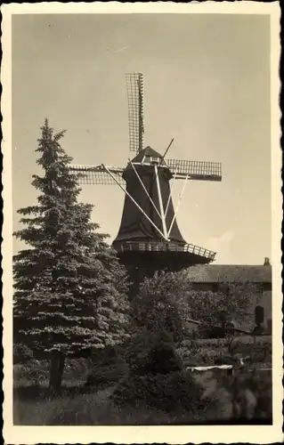 Foto Ak Olst Wijhe Overijssel, Korenmolen