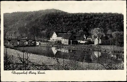 Ak Wupperhof Leichlingen im Rheinland, Teilansicht, Brücke