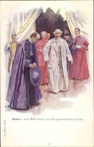 Ak Rom Rom Latium, Leo XIII. verlässt seine Privatgemächer