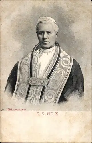 Ak Papst Pius X., Giuseppe Melchiorre Sarto, Porträt