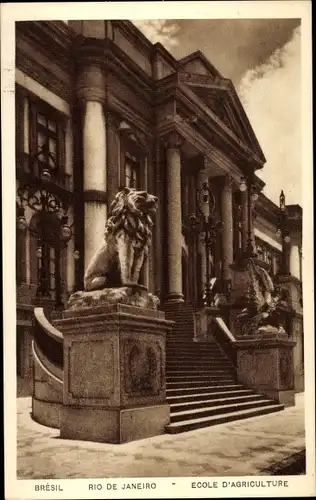 Ak Rio de Janeiro Brasilien, Ecole de agriculture