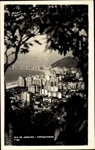 Ak Copacabana Rio de Janeiro Brasilien, Gesamtansicht