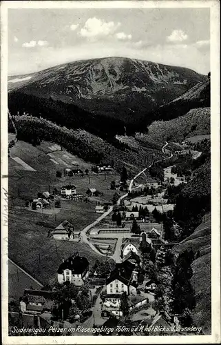 Ak Pec pod Sněžkou Petzer Riesengebirge Region Königgrätz, Ort mit Brunnberg