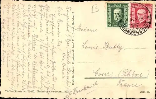 Ak Františkovy Lázně Franzensbad Reg. Karlsbad, Totalansicht