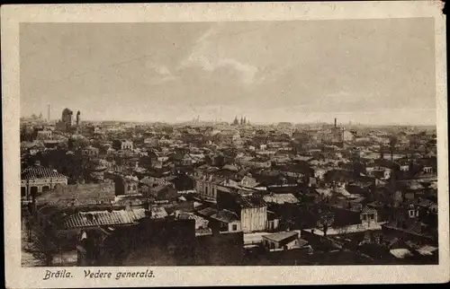 Ak Brăila Rumänien, Gesamtansicht