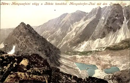 Ak Hohe Tatra Slowakai, Mengsdorfer-Tal, Frosch-Seen