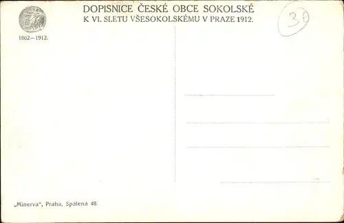 Ak Praha Prag Tschechien, Fest, Turner, Jahr 1912