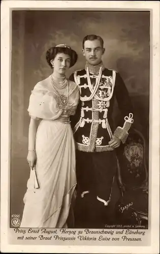 Ak Herzog Ernst August von Braunschweig, Prinzessin Viktoria Luise