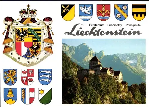 Wappen Ak Liechtenstein, Burg
