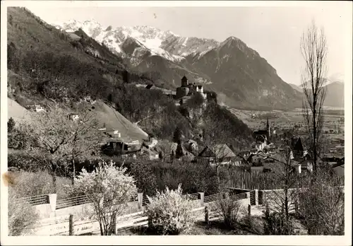 Ak Vaduz Liechtenstein, Panorama, Schloss