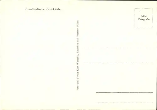 Ak Großuhren Samland Ostpreußen, Steilküste