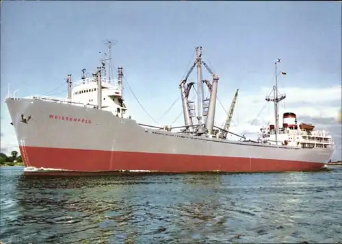 Ak Frachtschiff MS Weißenfels, DDG Hansa